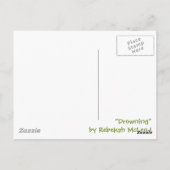 "Verdrinkingskunst" Abstracte kunst Briefkaart (Achterkant)