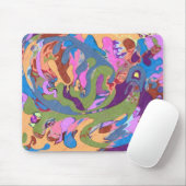 "Verdrinkingskunst" Abstracte kunst Muismat (Met muis)