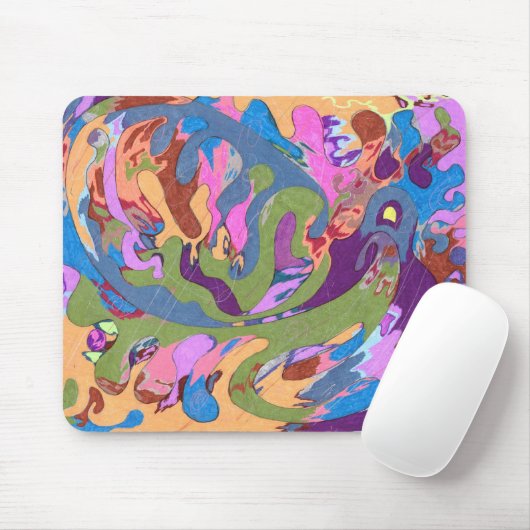 "Verdrinkingskunst" Abstracte kunst Muismat (Met muis)