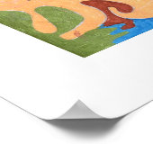 "Verdrinkingskunst" Abstracte kunst Poster (Hoek)