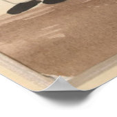 Verdroogd Indiaas olifant met een Canopied Howdah Poster (Hoek)