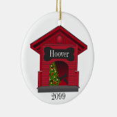 Verdroogd kersthondenhuis op maat keramisch ornament (Rechts)