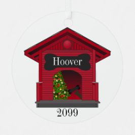 Verdroogd kersthondenhuis op maat metalen ornament