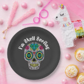 Verdroogde Abstracte Borden van schedel Papieren Bordje (Feest)