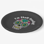 Verdroogde Abstracte Borden van schedel Papieren Bordje (Gekanteld)