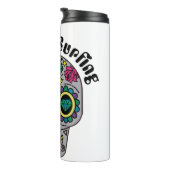 Verdroogde Abstracte schedel Thermale trommel Thermosbeker (Geroteerd rechts)