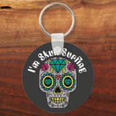 Verdroogde Abstracte Sleutelhanger van de schedel (Voorkant)