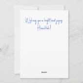 Verdroogde Dreidels Feestdagenkaart (Achterkant)