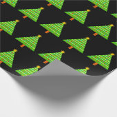 Verdroogde kerstbomen cadeaupapier (Hoek)