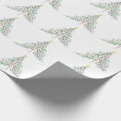 Verdroogde kerstbomen cadeaupapier (Hoek)