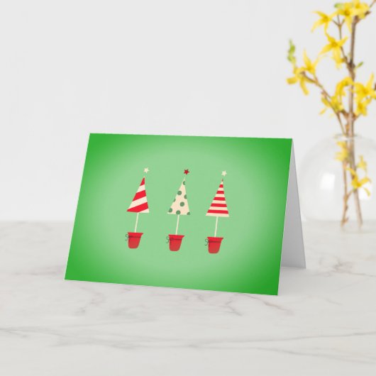 Verdroogde kerstbomen kaart (Gele Bloem)