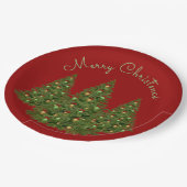 Verdroogde kerstbomen papieren bordje (Gekanteld)
