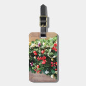 Verdroogde kerstboom bagagelabel (Voorkant verticaal)