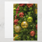 Verdroogde kerstboom briefpapier (Voorkant / Achterkant)