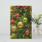 Verdroogde kerstboom briefpapier (Staand voorkant)