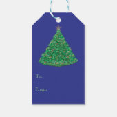 Verdroogde kerstboom cadeaulabel (Achterkant)