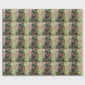 Verdroogde kerstboom cadeaupapier (Vlak)