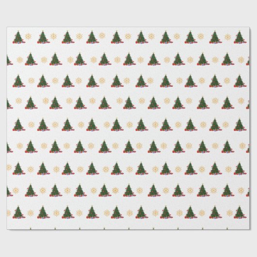 Verdroogde kerstboom cadeaupapier (Vlak)