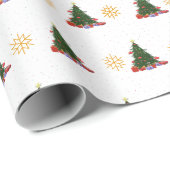 Verdroogde kerstboom cadeaupapier (Rol Hoek)