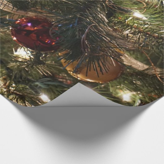 Verdroogde kerstboom cadeaupapier (Hoek)