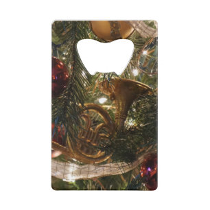 Verdroogde kerstboom creditkaart flessenopener