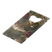 Verdroogde kerstboom creditkaart flessenopener (Achterkant Gekanteld)