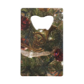 Verdroogde kerstboom creditkaart flessenopener (Achterkant)