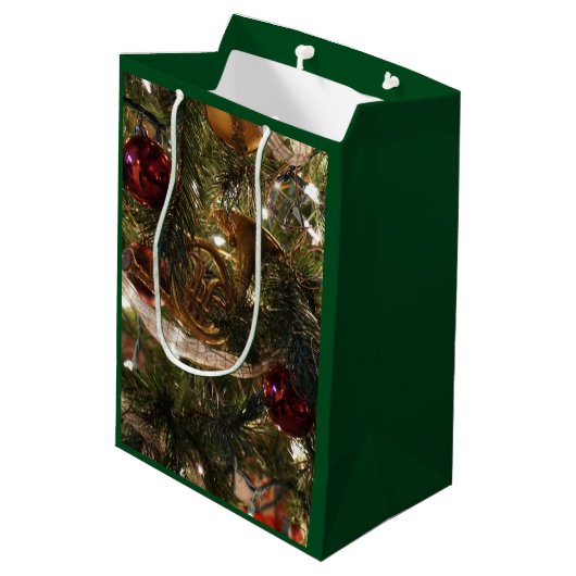 Verdroogde kerstboom Elegant Medium Cadeauzakje (Achterkant Gekanteld)