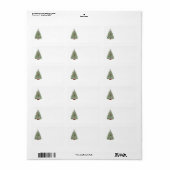 Verdroogde kerstboom etiket (Full Sheet)