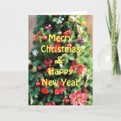 Verdroogde kerstboom feestdagen kaart (Voorkant)