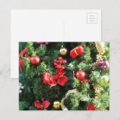 Verdroogde kerstboom feestdagenkaart (Voorkant / Achterkant)