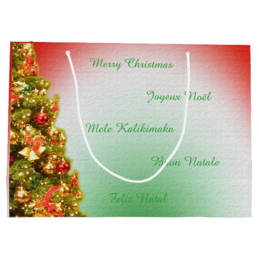 Verdroogde kerstboom groot cadeauzakje (Achterkant)