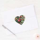 Verdroogde kerstboom hart sticker (Envelop)
