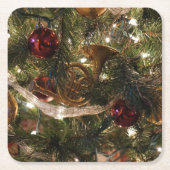 Verdroogde kerstboom kartonnen onderzetters (Voorkant)