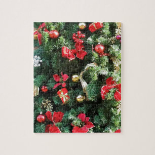 Verdroogde kerstboom legpuzzel