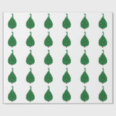 Verdroogde kerstboom met jaarlijkse kerstboom cadeaupapier (Vlak)