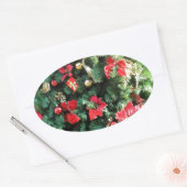 Verdroogde kerstboom ovale sticker (Envelop)