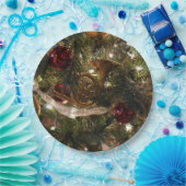 Verdroogde kerstboom papieren bordje (Feest)