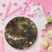 Verdroogde kerstboom papieren bordje (Feest)