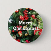 Verdroogde kerstboom ronde button 5,7 cm (Voorkant)