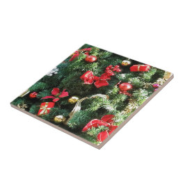 Verdroogde kerstboom tegeltje