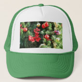 Verdroogde kerstboom trucker pet (Voorkant)