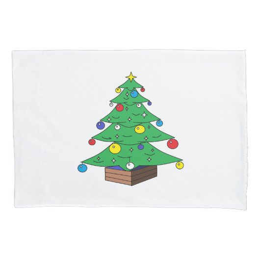 Verdroogde kerstboomcartoon kussensloop (Voorkant)