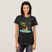 Verdroogde kerstpalmboom Tropische Kerstmis Coconu T-shirt (Voorkant volledig)