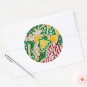 Verdroogde kerstsuikerkoekjes met gevroren zelfgem ronde sticker (Envelop)