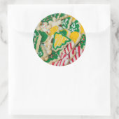 Verdroogde kerstsuikerkoekjes met gevroren zelfgem ronde sticker (Tas)