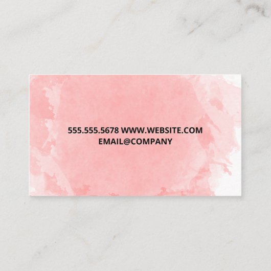 Verdroogde nagels | Achtergrond Waterverf Klantenkaartje (Achterkant)