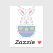 Verdroogde paaseieren met bunny-Sticker Sticker (Vel)