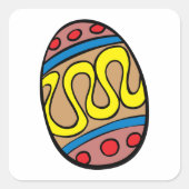 Verdroogde paaseieren vierkante sticker (Voorkant)