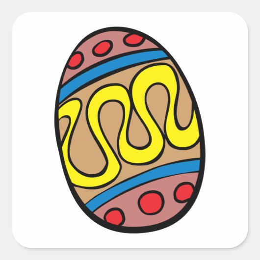 Verdroogde paaseieren vierkante sticker (Voorkant)